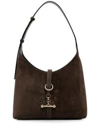 Strathberry - Bar-Detail Suede Shoulder Bag - Lyst