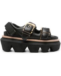 Sacai - Padded Leather Sandals - Lyst