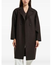 Harris Wharf London - Double-Breasted Notched-Lapels Coat - Lyst