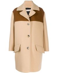 Marni Mantel Met Enkele Rij Knopen - Naturel