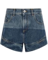 The Attico - Cut-Out Curved-Hem Shorts - Lyst