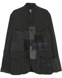 Junya Watanabe - Veste À Fines Rayures Et Design Patchwork - Lyst
