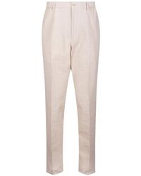 Tagliatore - Seersucker-Texture Tapered Trousers - Lyst