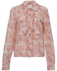 N°21 - Ruffled Floral Blouse - Lyst