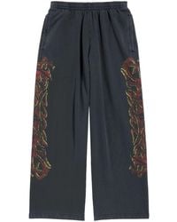 Balenciaga - Pantalon de jogging en coton à logo imprimé - Lyst