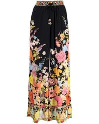 Camilla - Floral-print Drawstring Silk Trousers - Lyst