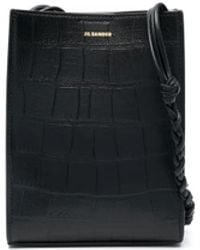 Jil Sander - Tangle Leather Shoulder Bag With Logo - Lyst