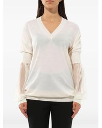 Givenchy - Pullover Mit Semi-Transparenten Ärmeln - Lyst