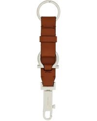 Ferragamo - Leather Gancini Strap Keyring - Lyst