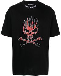 Vision Of Super - Ghost Rider-print Cotton T-shirt - Lyst