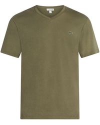 Lacoste - T-Shirt mit V-Ausschnitt - Lyst