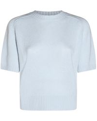 Allude - Short-Sleeve Cashmere Top - Lyst