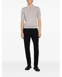 Dolce & Gabbana - Fine-Knit Polo Shirt - Lyst