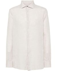 ZEGNA - Linen Chambray Shirt - Lyst