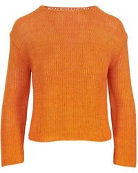 Vince - Gerippter Pullover Mit U-Boot-Ausschnitt - Lyst