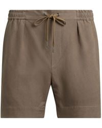 Ralph Lauren - Pleated Drawstring Shorts - Lyst