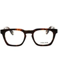 Police - Tortoiseshell-Effect Rectangle-Frame Glasses - Lyst