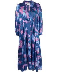 Forte Forte - Floral-print Silk Midi Dress - Lyst