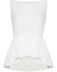 Adam Lippes - Anais Peplum Top - Lyst