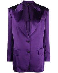 Tom Ford - Single-Breasted Satin-Finish Blazer - Lyst
