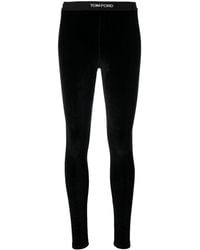 Tom Ford - Logo-waistband High-waisted leggings - Lyst