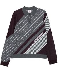 CASABLANCA - Diagonal-Stripe Polo Shirt - Lyst