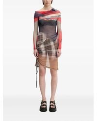 OTTOLINGER - Mesh-Paneled Asymmetical Dress - Lyst