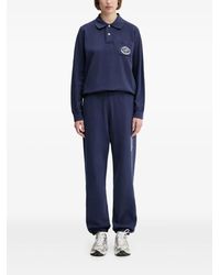 Sporty & Rich - Long-Sleeve Logo-Embroidered Polo Shirt - Lyst