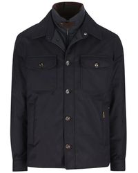 Moorer - Surchemise Boutonnée À Poches Poitrine - Lyst