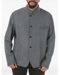 Ixos - Negramaro Single-Breasted Korean-Collar Jacket - Lyst
