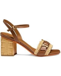 Santoni - Open-Toe Buckled Sandals - Lyst