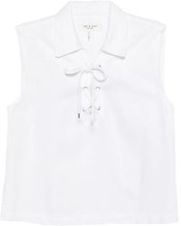 Rag & Bone - Fiona Top Met Veters - Lyst