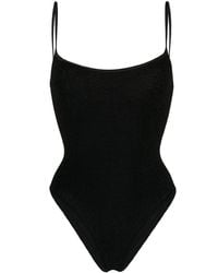 Hunza G - Pamela Crinkle-effect Swimsuit - Lyst