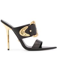 Versace Baroque Sandalen Met Gesp - Zwart