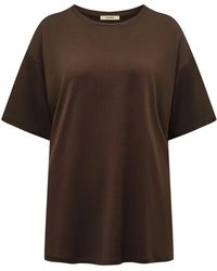 12 STOREEZ - Round-Neck Silk T-Shirt - Lyst