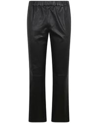 Enes - Pantalon En Cuir À Taille Élastiquée - Lyst