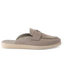 Prada - Suede Mules - Lyst