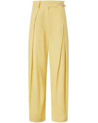 Pinko - Belted Butter Trouser With Layered Details - Lyst