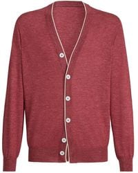 Brunello Cucinelli - Button-Fastening V-Neck Cardigan - Lyst
