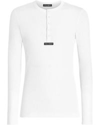 Dolce & Gabbana - Serafino Jersey T-Shirt With Logo - Lyst