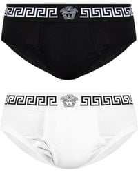 Versace - Slips Mit Logo-Verzierung (2Er-Set) - Lyst