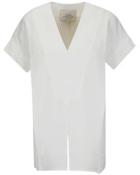 Studio Nicholson - T-Shirt Mit V-Ausschnitt - Lyst