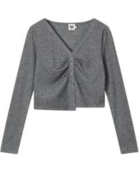 B+ AB - Ribbed Buttoned Cardigan - Lyst
