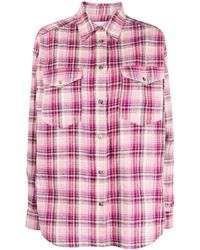Isabel Marant - Lony Checked Cotton-blend Shirt - Lyst