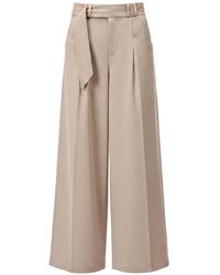 Closed - Wes Belted Wide-Leg Trousers - Lyst