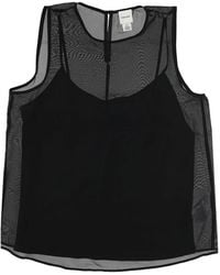 Calvin Klein - Mesh Sleeveless Top - Lyst