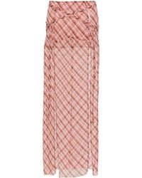 KNWLS - Thrall Checked Maxi Skirt - Lyst