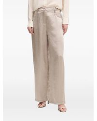 Sisley - Pantalon Palazzo À Effet Froissé - Lyst