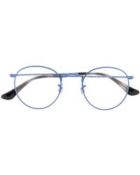 Ray-Ban Brille mit rundem Gestell - Blau