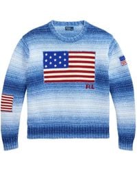 Polo Ralph Lauren - Flag-Motif Cotton Sweater - Lyst
